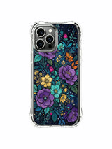 PhoneCasing iPhone 13 Pro Max Case featuring Elias Nocturne's purple and yellow night garden design, a rich floral pattern that brings color to the dark.