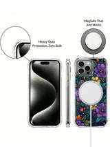 PhoneCasing iPhone 13 Pro Max Case with Elias Nocturne's starry floral mosaic design, a rich tapestry of blooms on a midnight background.