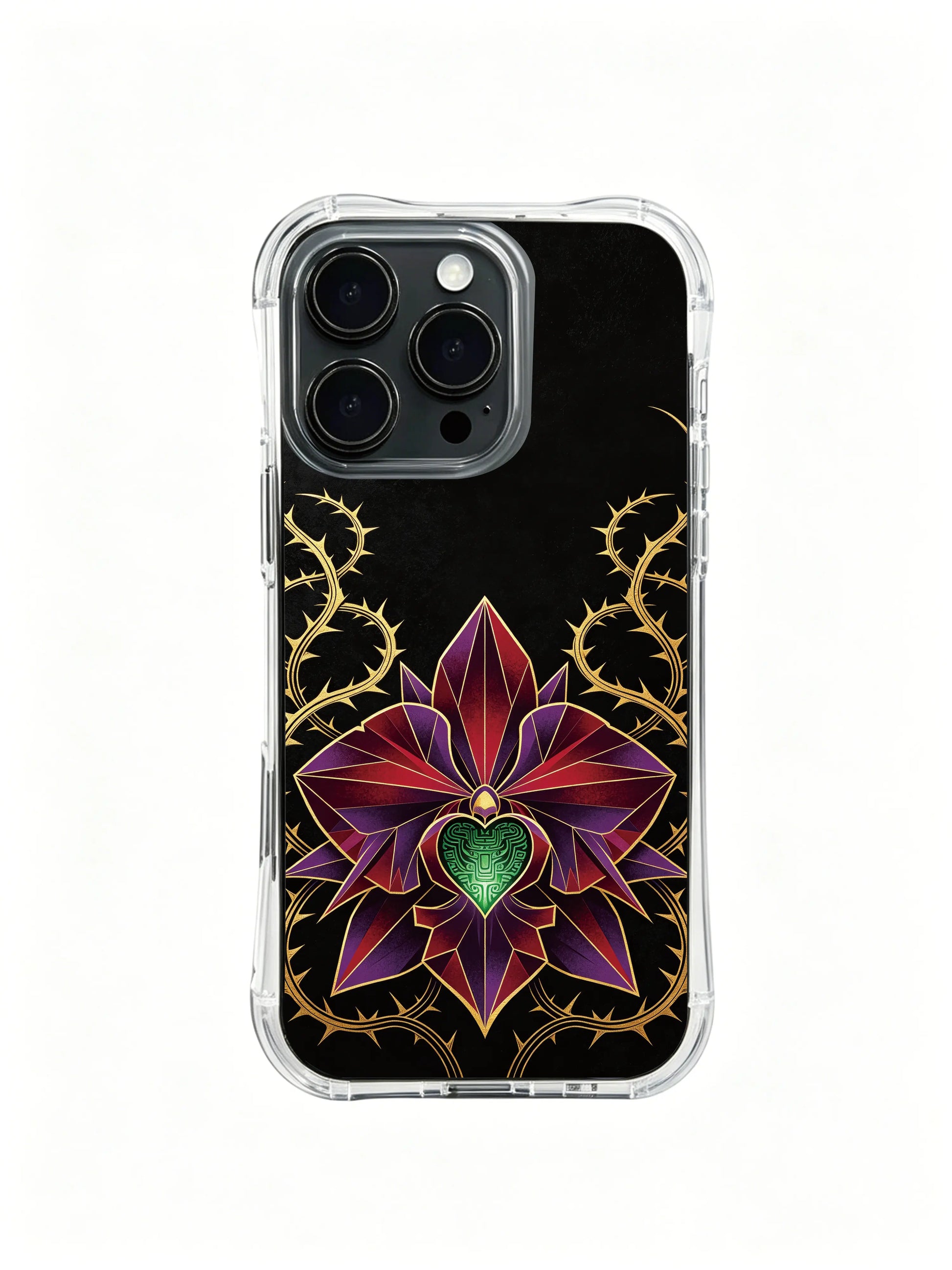 PhoneCasing iPhone 14 Plus Case Central American tropical forest creative design, impact resistant tough phone casing