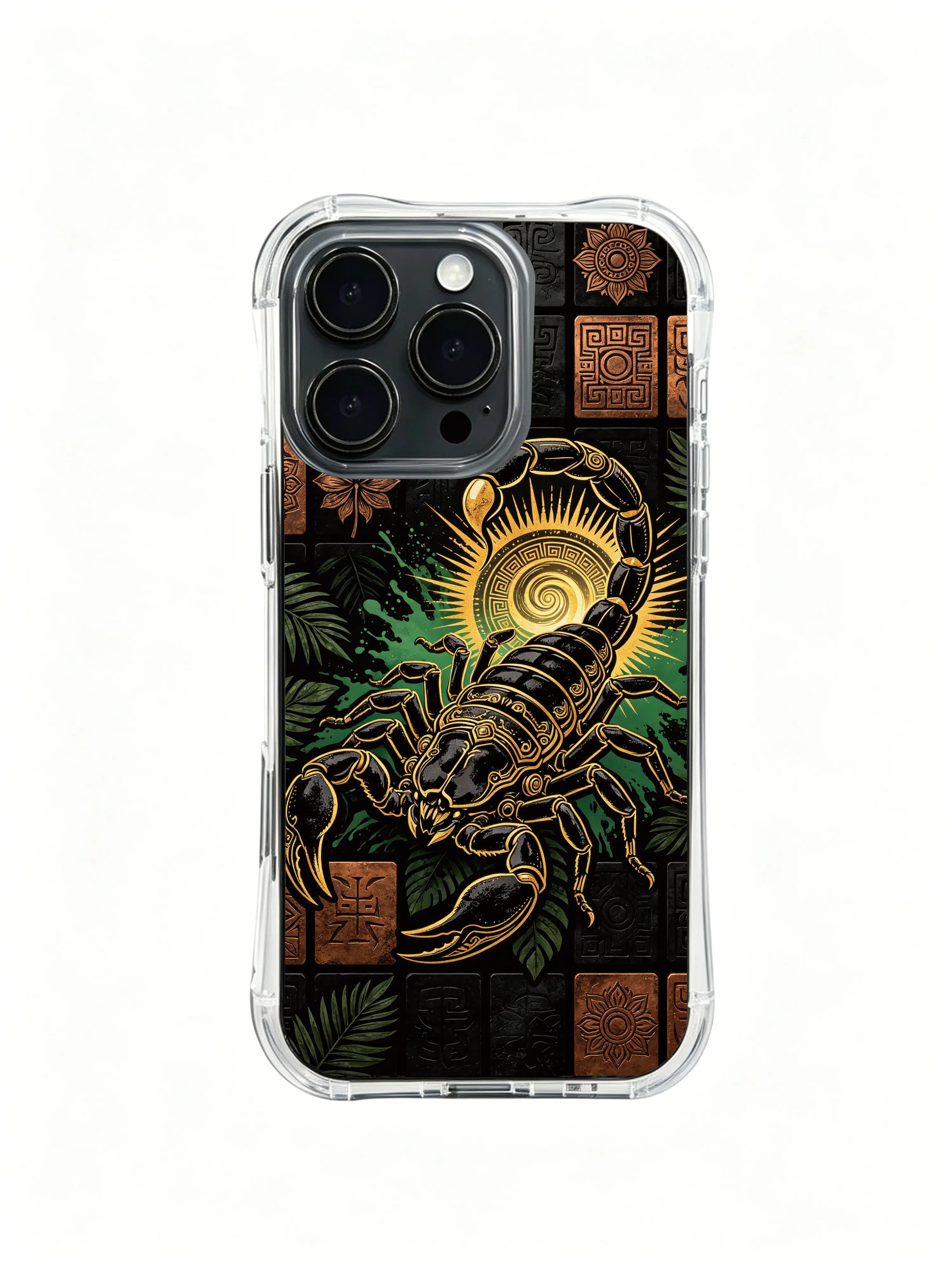 PhoneCasing iPhone 14 Plus Case minimalist dark tropical geometric style, skin-friendly comfortable office use phone case
