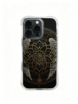 iPhone 14 Plus case with dark tropical metal deco shell we