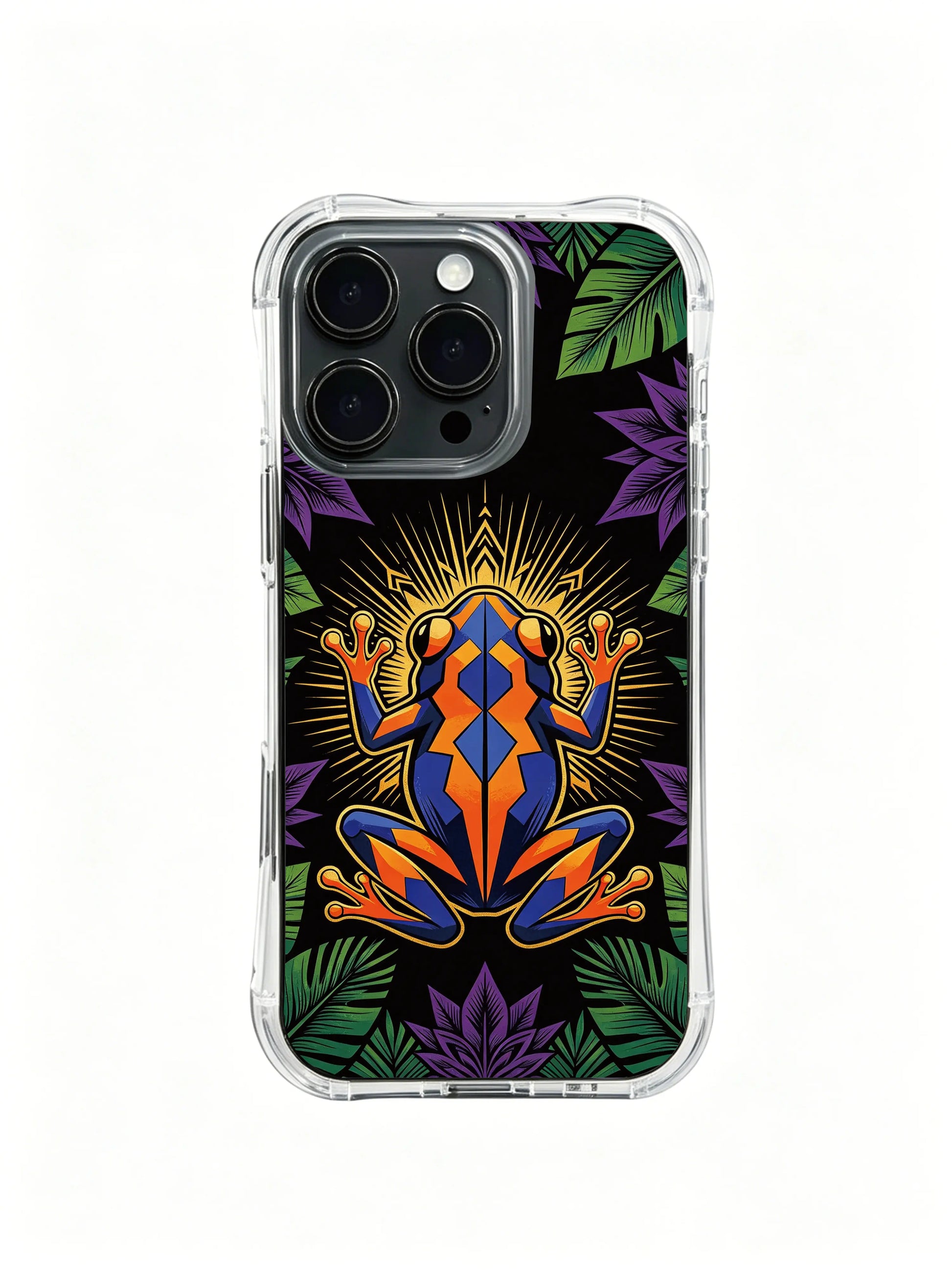 PhoneCasing iPhone 14 Plus Case dark tropical pop totem art style, skin-friendly comfortable office use phone case
