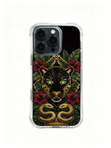 iPhone 14 Plus case with midnight rainforest themed casing