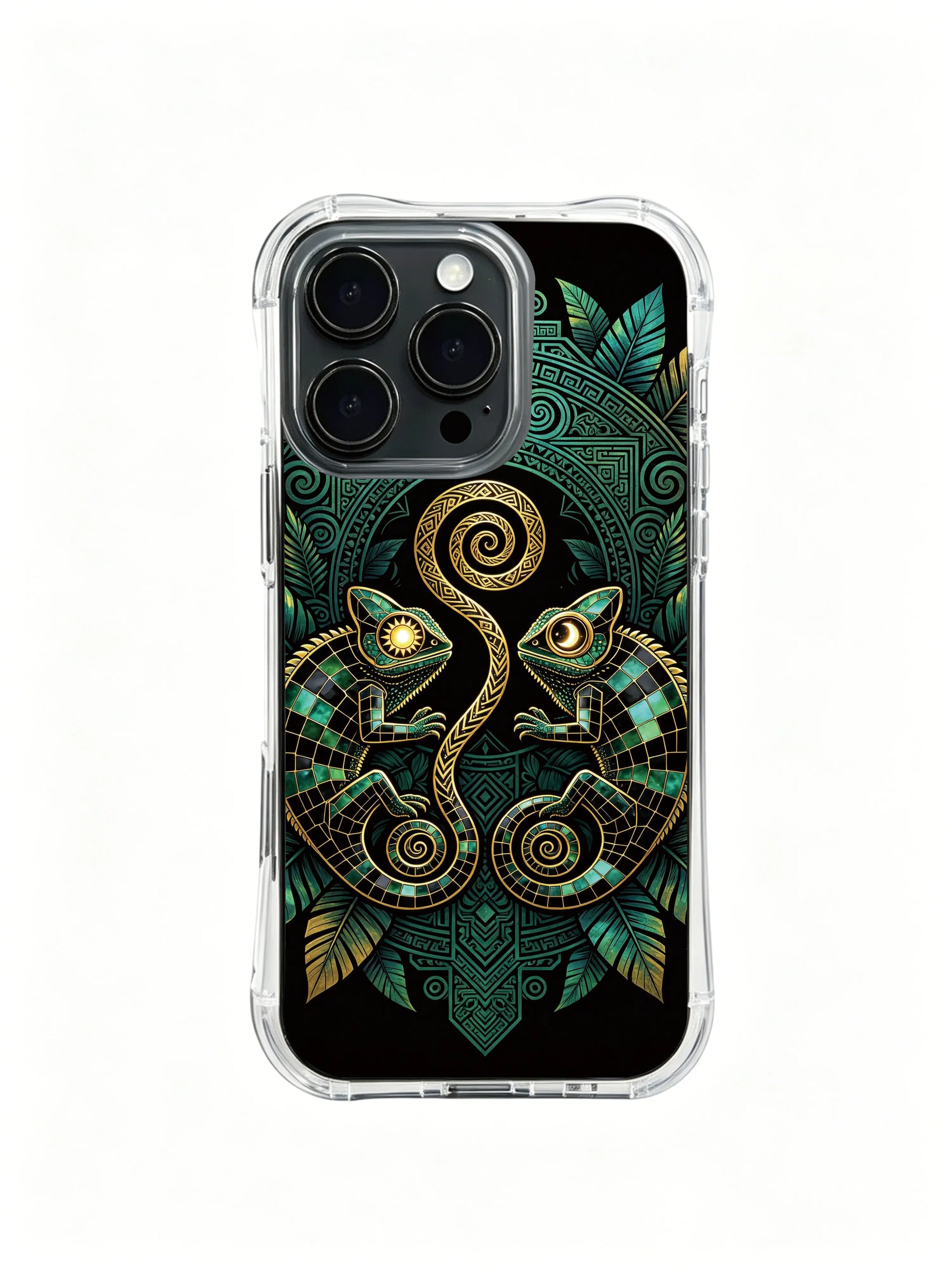 PhoneCasing iPhone 14 Plus Case obsidian camouflage wisdom design, wear-resistant daily basic phone cover.