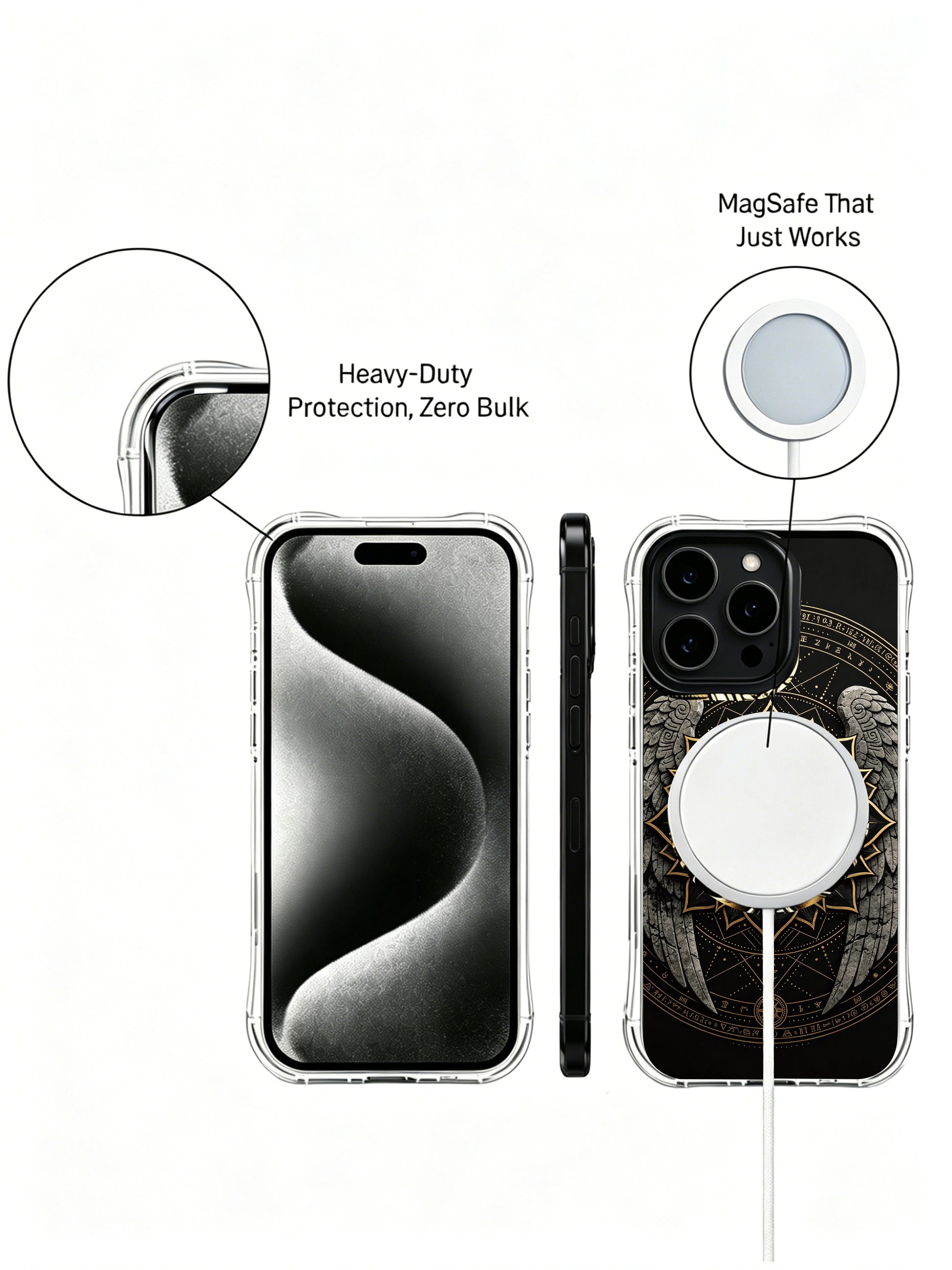 PhoneCasing iPhone 14 Plus Case predator eye wing print, lightweight slim fit iPhone phone casing
