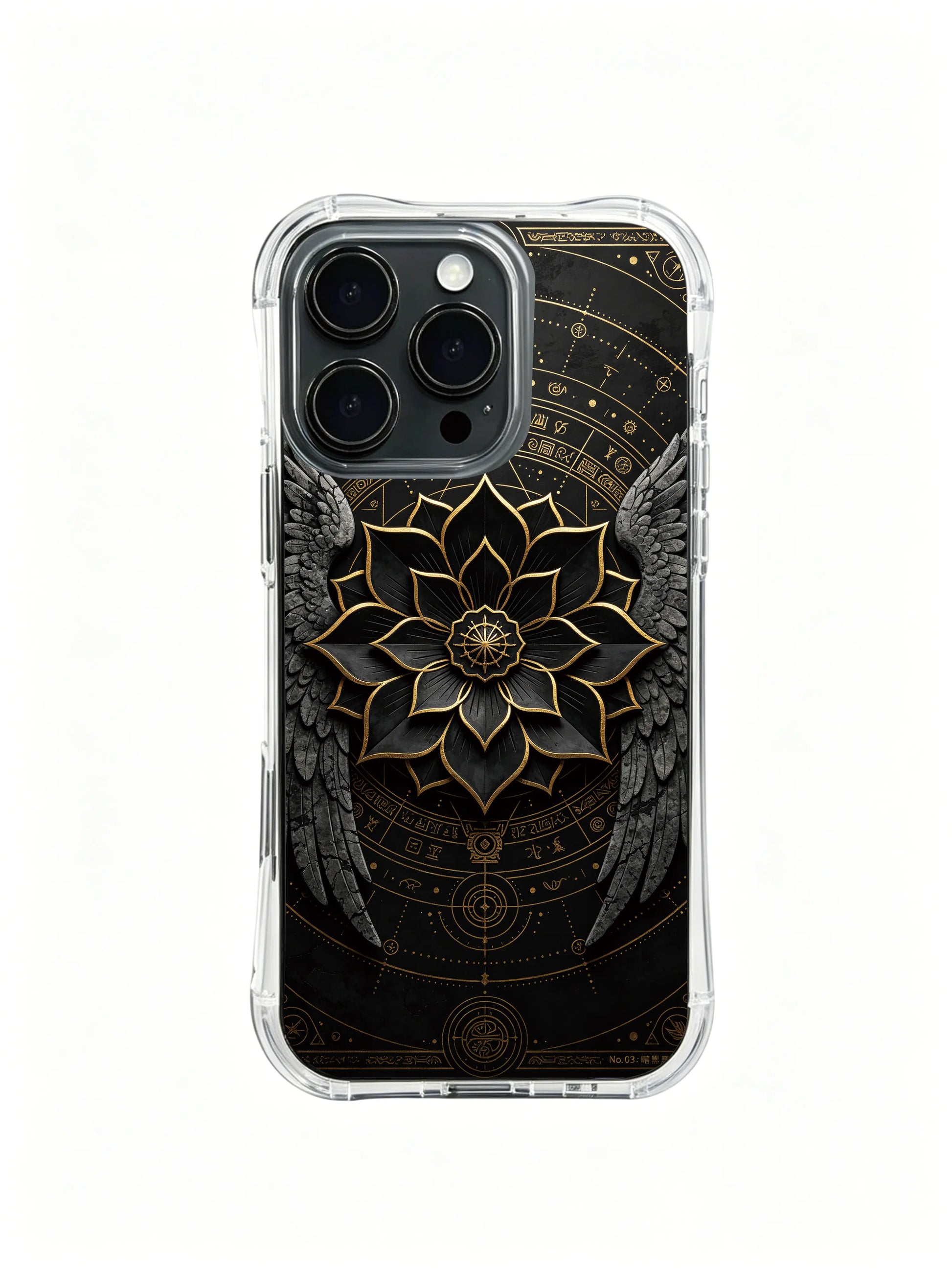 PhoneCasing iPhone 14 Plus Case venomous butterfly guardian motif, soft touch elegant daily phone casing