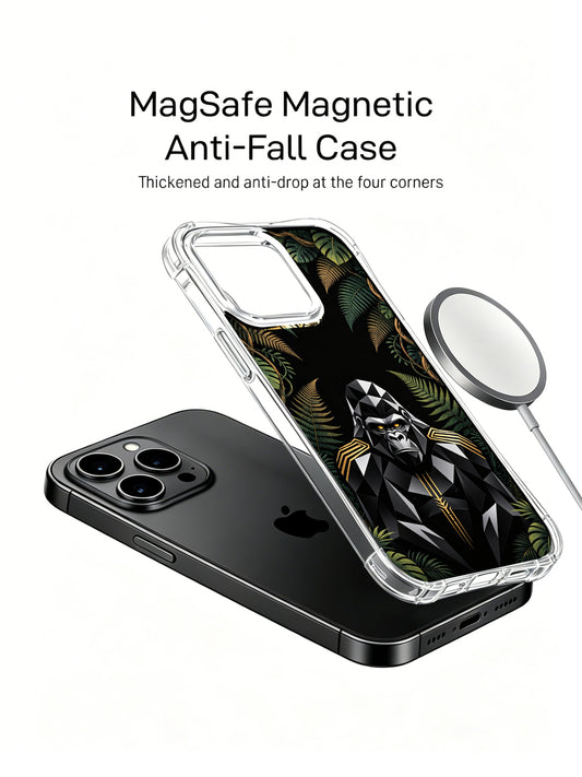 PhoneCasing iPhone 14 Plus Case mountain stability aura motif, anti-drop sturdy phone case for outdoor use