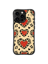 Cream Sketch Void pattern on an iPhone 14 Pro case
