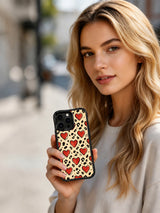 Sugar Ranch Doodle Heart Leopard artwork gallery view 6 on an iPhone 14 Pro case