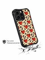 Sugar Ranch Doodle Heart Leopard artwork gallery view 4 on an iPhone 14 Pro case