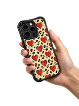 Sugar Ranch Doodle Heart Leopard artwork gallery view 5 on an iPhone 14 Pro case