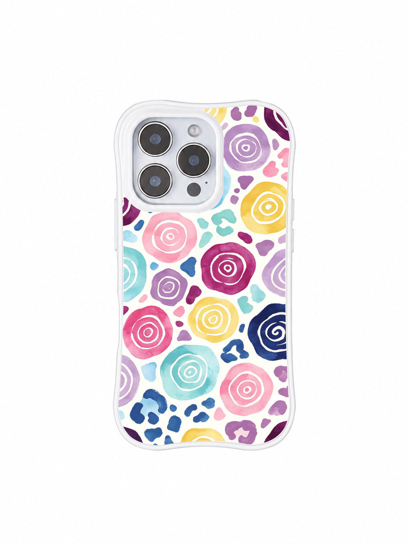 Moon Berry Gradient Heart Leopard iPhone 14 Pro Case