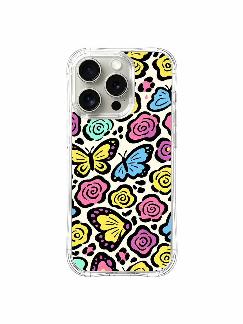 Butterfly Leopard Bloom iPhone 14 Pro Art Case