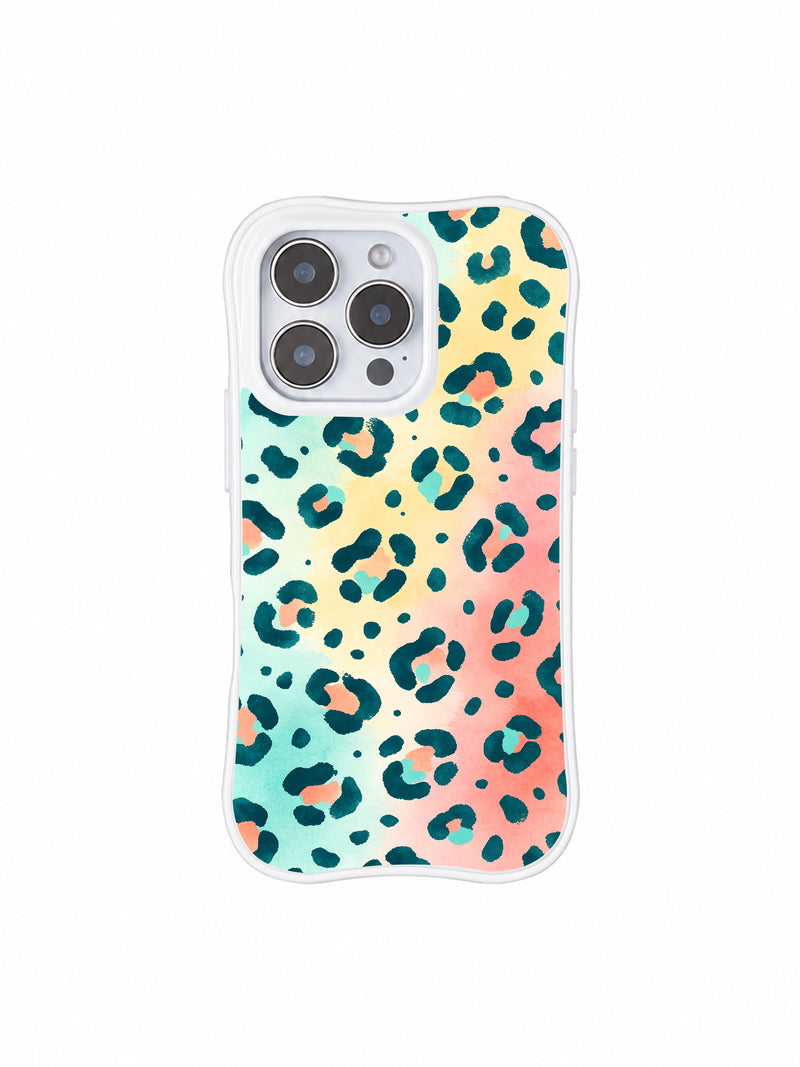 Salt Shore Gradient Watercolor Leopard iPhone 14 Pro Case