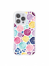 Neon Untamed Hush pattern on an iPhone 14 Pro case
