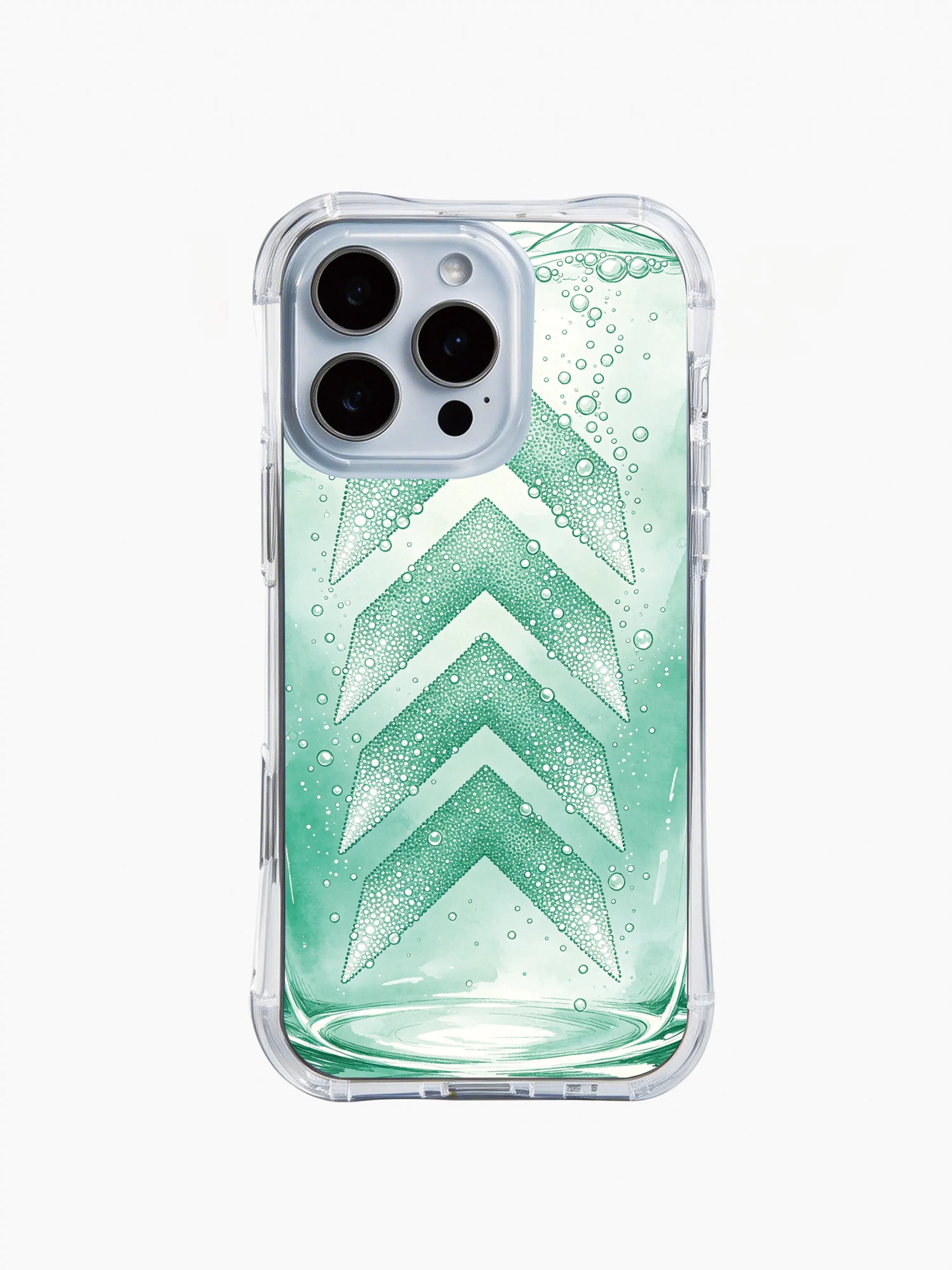 PhoneCasing iPhone 14 Pro Max Case with aqua watercolor Navajo art, fresh tribal geometric protective casing