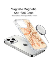 Arrow geometric illustration PhoneCasing iPhone 14 Pro Max Case with boho tribal print in soft blush and brown hues.
