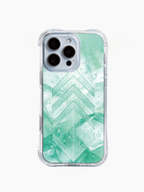 Water Totem: Overlapping pale and dark chevrons with diamonds and many small circular marks.