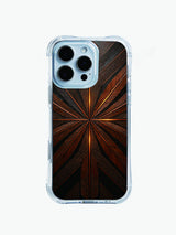iPhone 14 Pro Max case with dark brown stippled line design