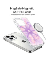 Dreamy bohemian PhoneCasing iPhone 14 Pro Max Case with a glowing neon arrow mandala, rendered on a pastel watercolor gradient background.