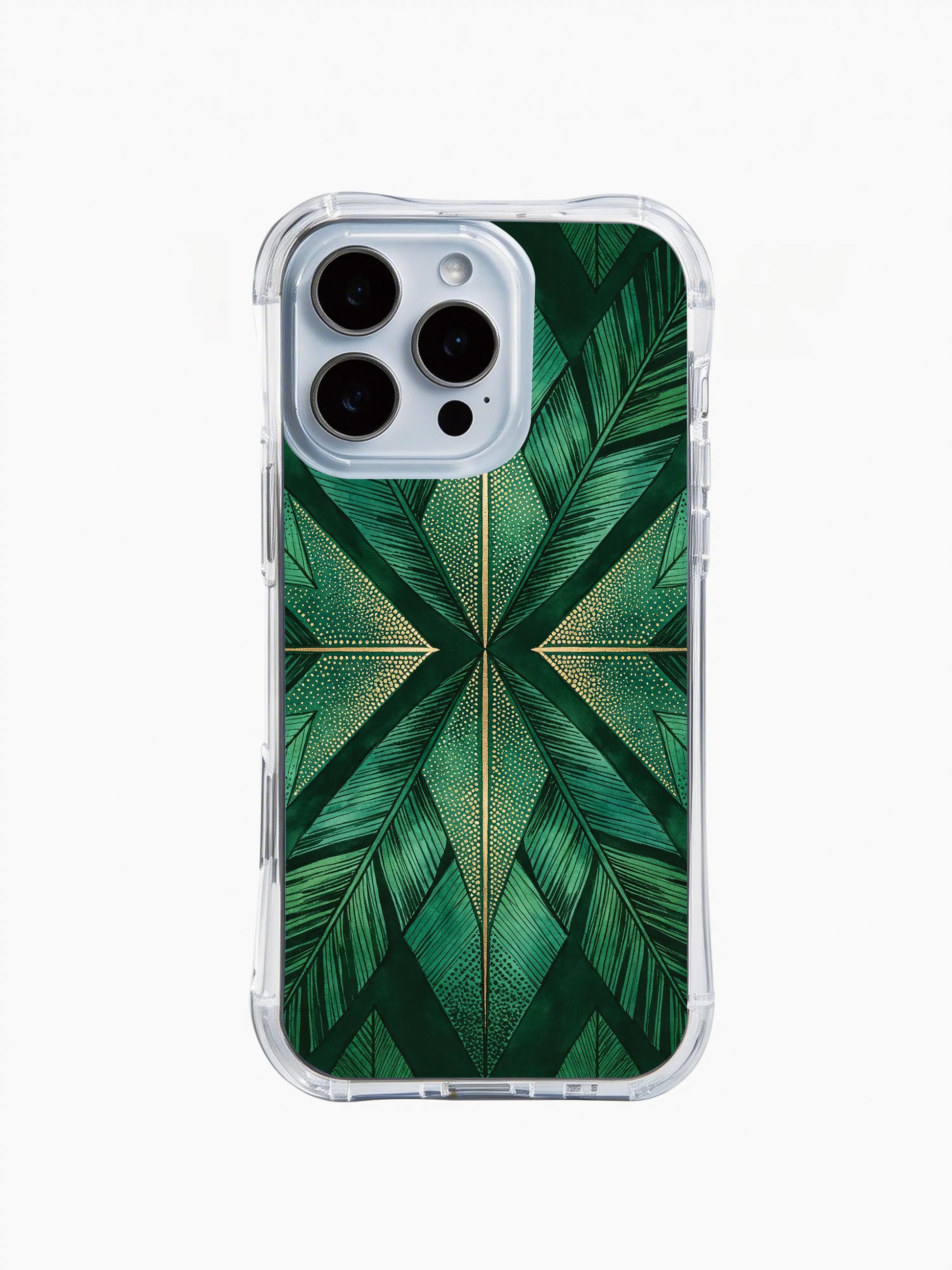 PhoneCasing iPhone 14 Pro Max Case showcasing emerald Navajo arrow art, slim anti-slip iPhone 14 Pro Max casing