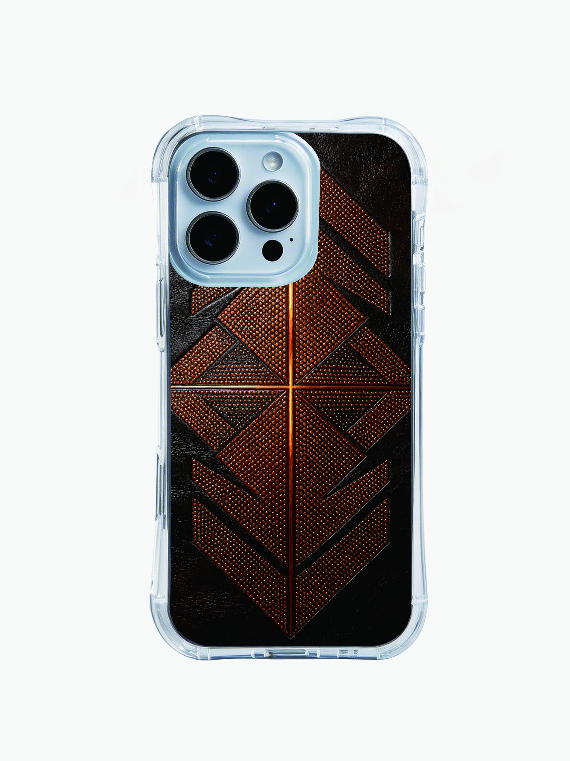 PhoneCasing iPhone 14 Pro Max Case with leather texture arrow pattern, premium iPhone 14 Pro Max cover for style