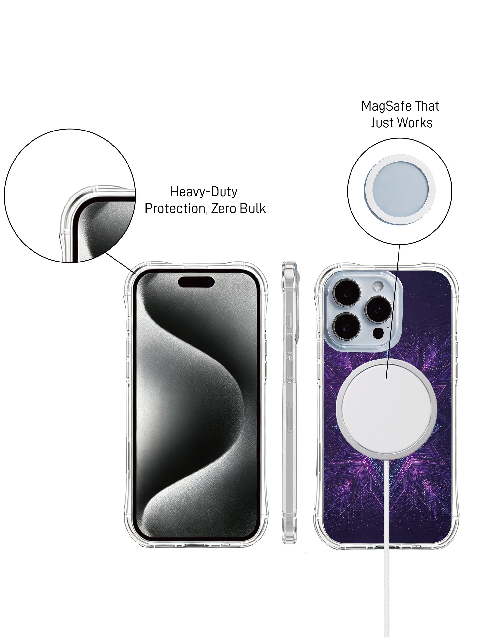 PhoneCasing iPhone 14 Pro Max Case that is MagSafe compatible, neon cyber minimalist style