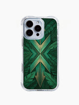 iPhone 14 Pro Max case with arrow tropical leaf art