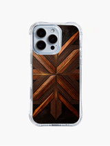 iPhone 14 Pro Max case with leather-look star and stippling print
