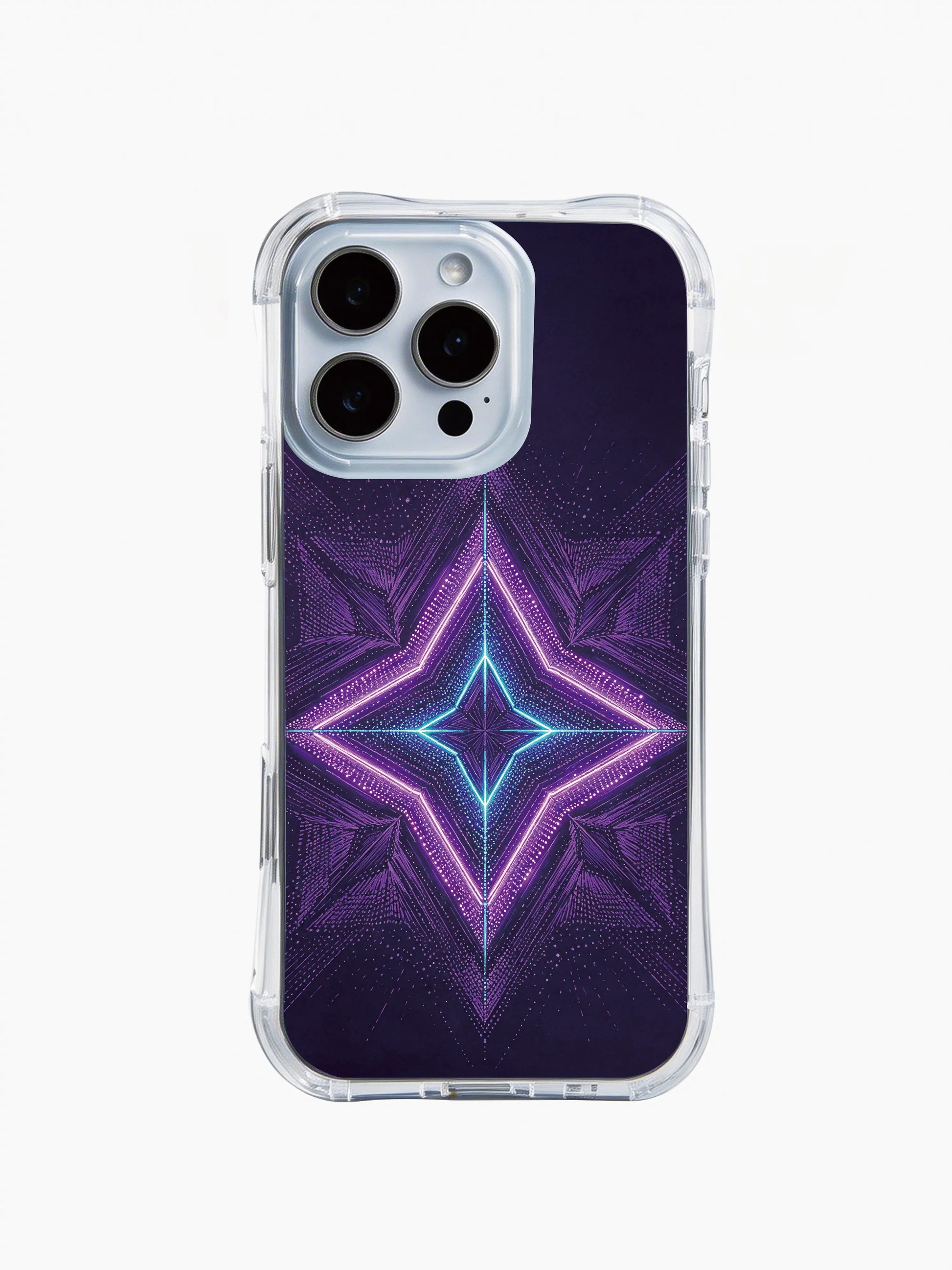 PhoneCasing iPhone 14 Pro Max Case featuring neon chevron stipple design, slim fit case