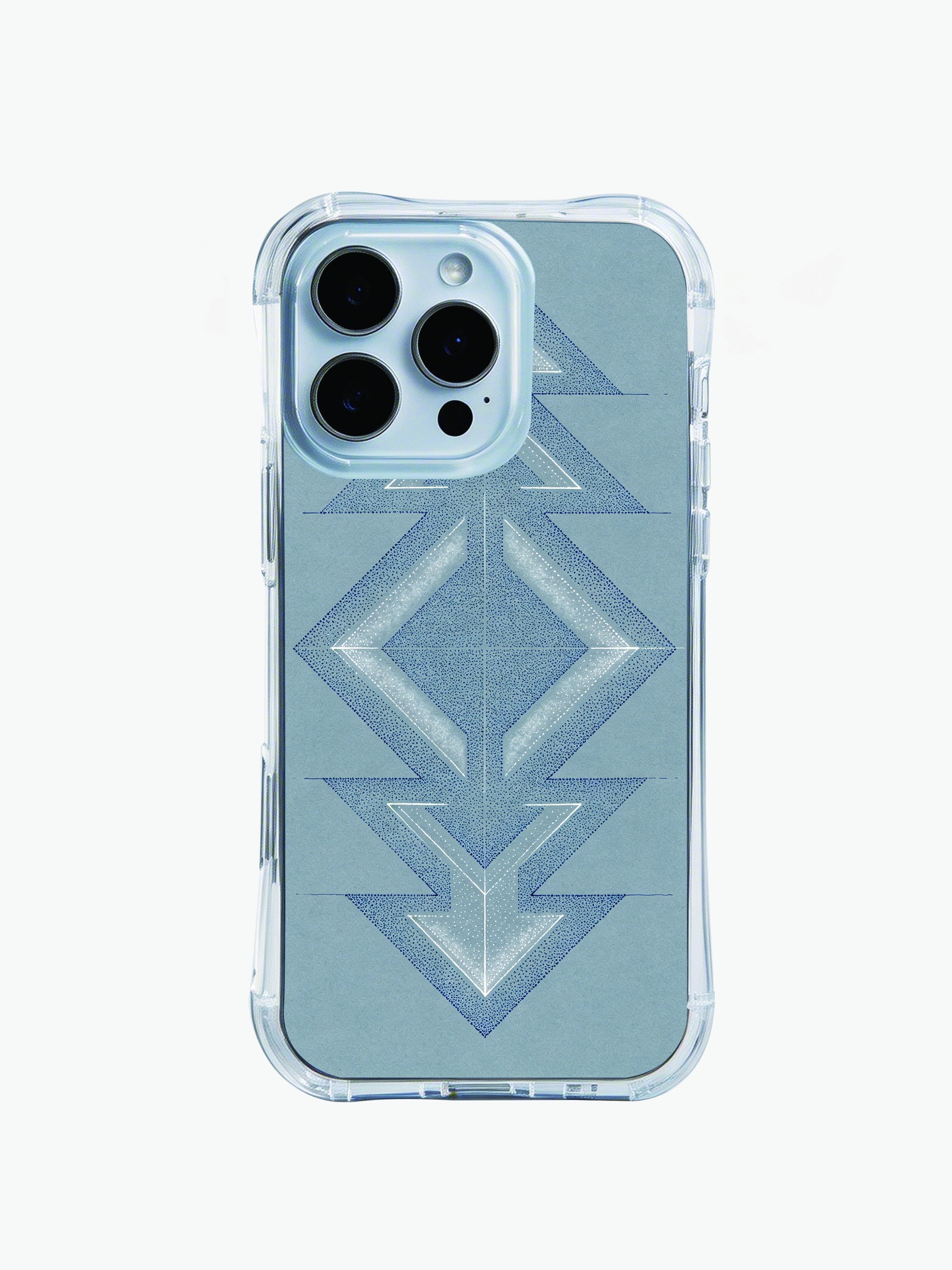 PhoneCasing iPhone 14 Pro Max Case neon edge geometric pattern, modern minimalist arrow design