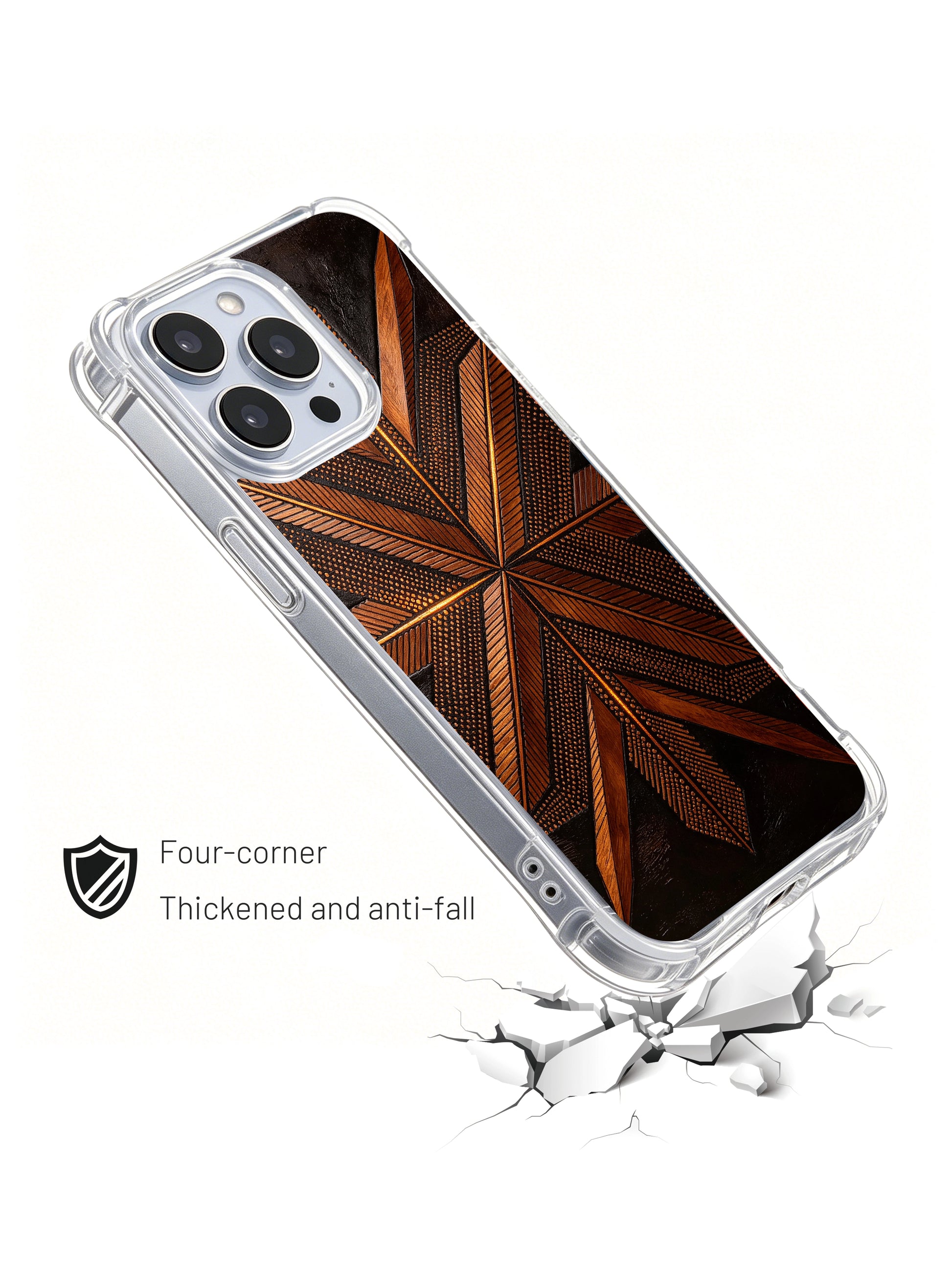 PhoneCasing iPhone 14 Pro Max Case showcasing western starburst art, scratch-resistant iPhone 14 Pro Max casing