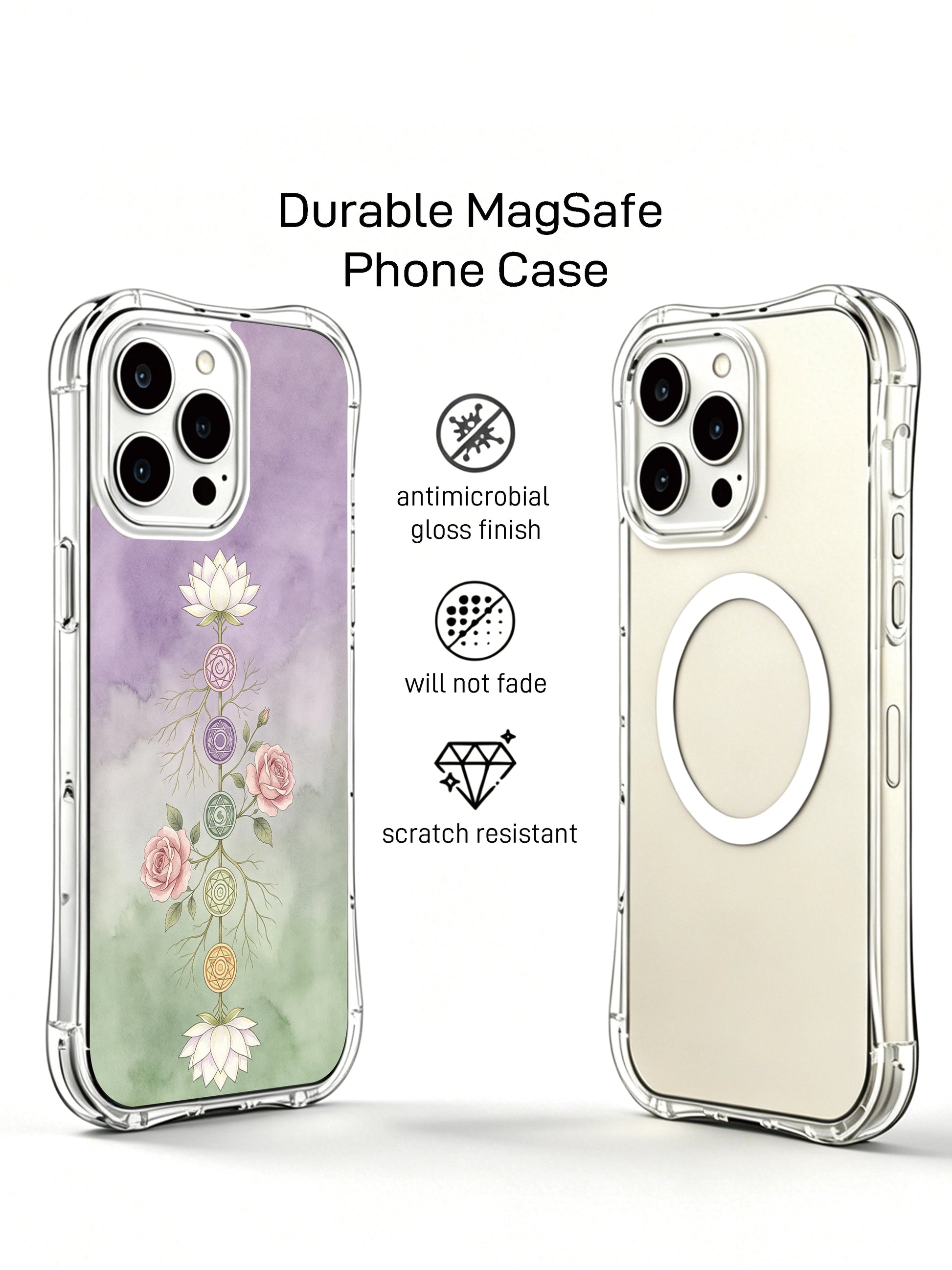 PhoneCasing iPhone 15 Case featuring premium aesthetic chakra energy illustration