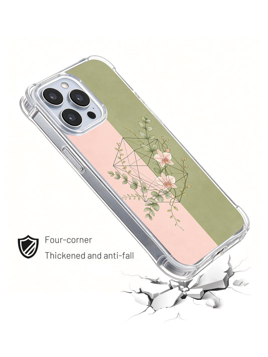 PhoneCasing iPhone 15 Case featuring premium aesthetic botanical sacred geometry illustration
