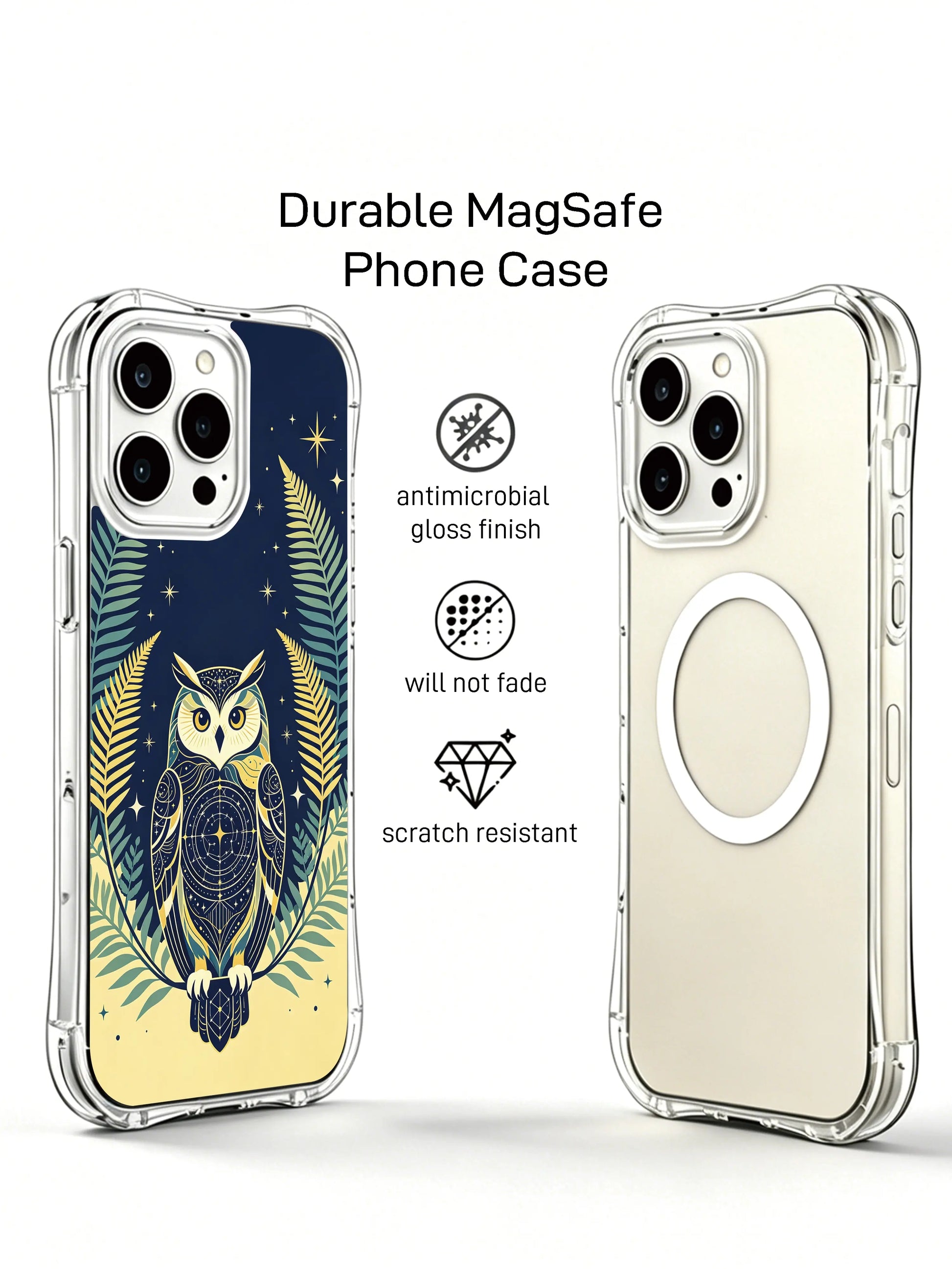 PhoneCasing iPhone 15 Case featuring premium aesthetic night owl illustration
