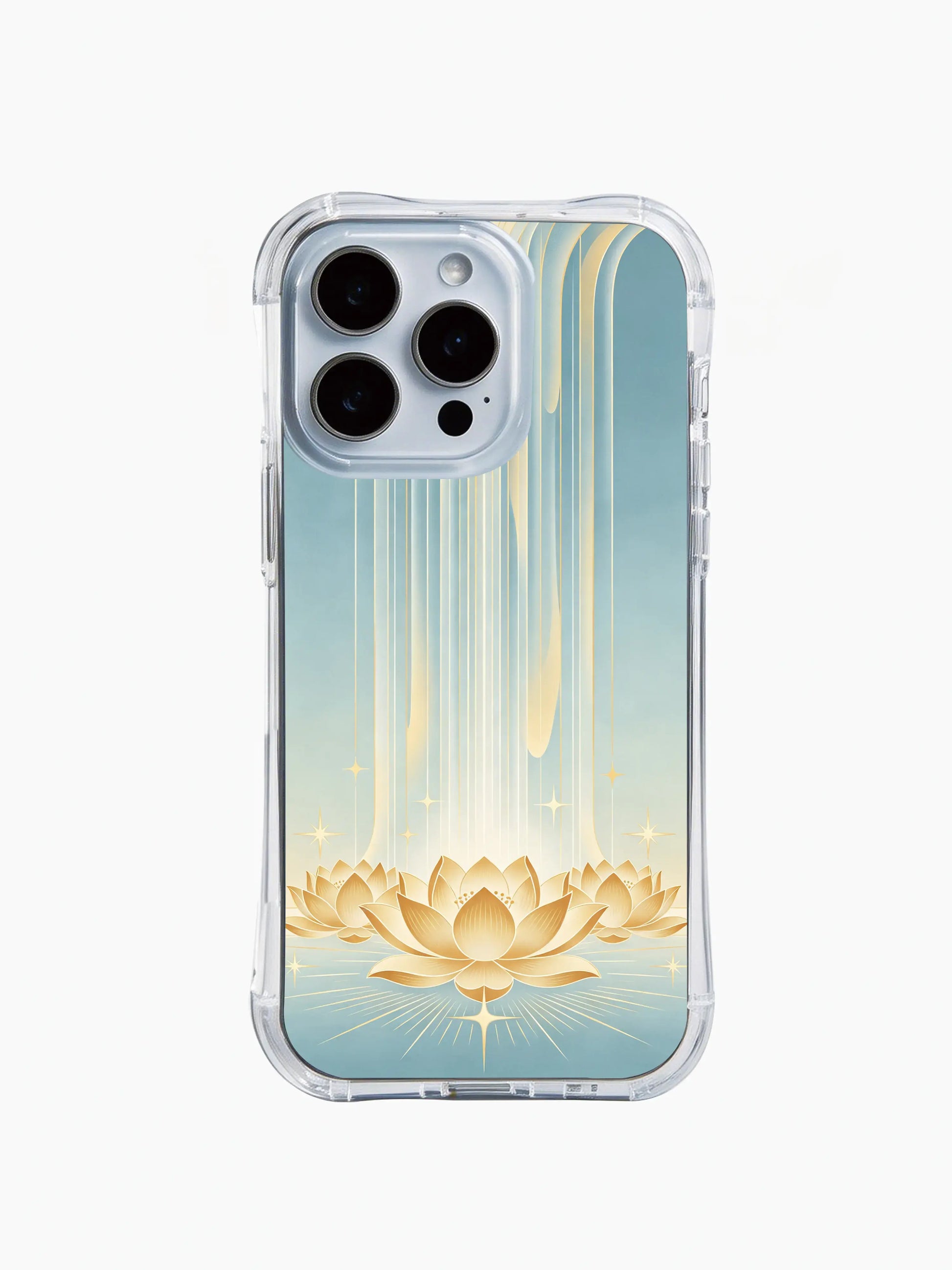 PhoneCasing iPhone 15 Case exclusive art for her elegant golden lotus fountain illustration