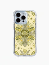 Gece botanik görselli iPhone 15 kılıfı