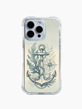 iPhone 15 case with tide, rose and ocean artwork