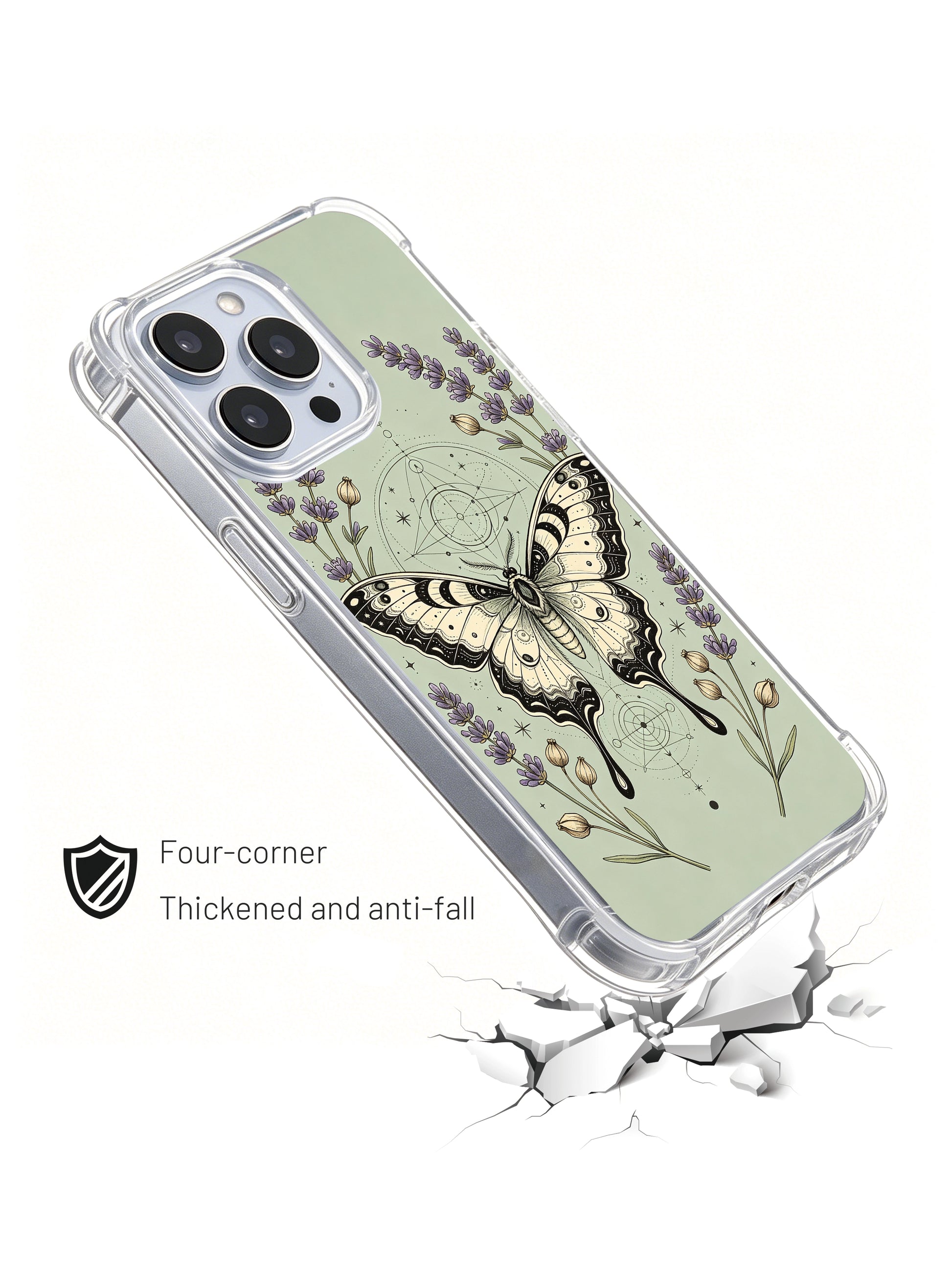 PhoneCasing iPhone 15 Case premium artistic luna moth phone cover for women