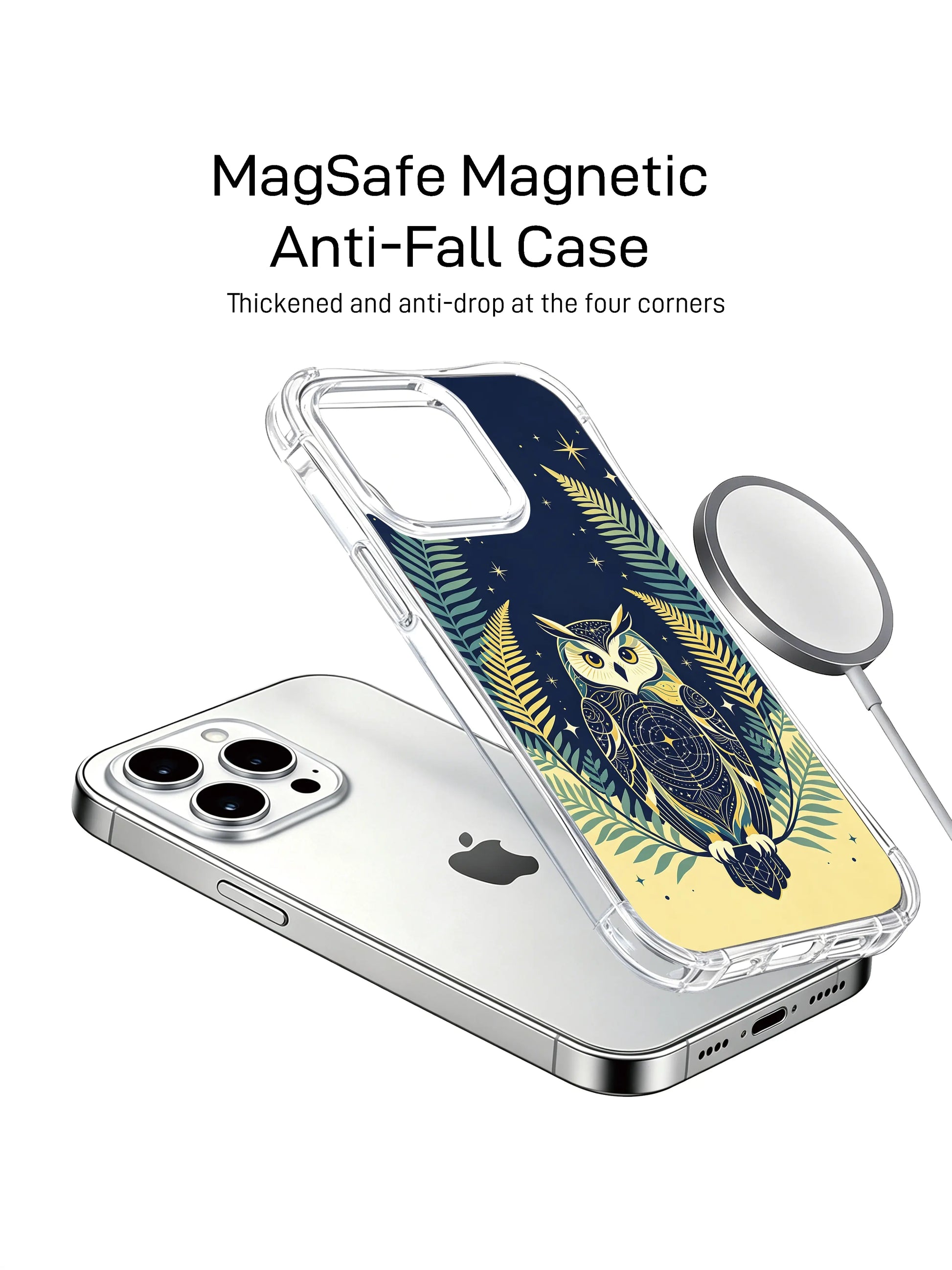 PhoneCasing iPhone 15 Case premium sacred geometry night owl art cover
