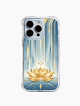 iPhone 15 case with flowing sacred-geometry artwork