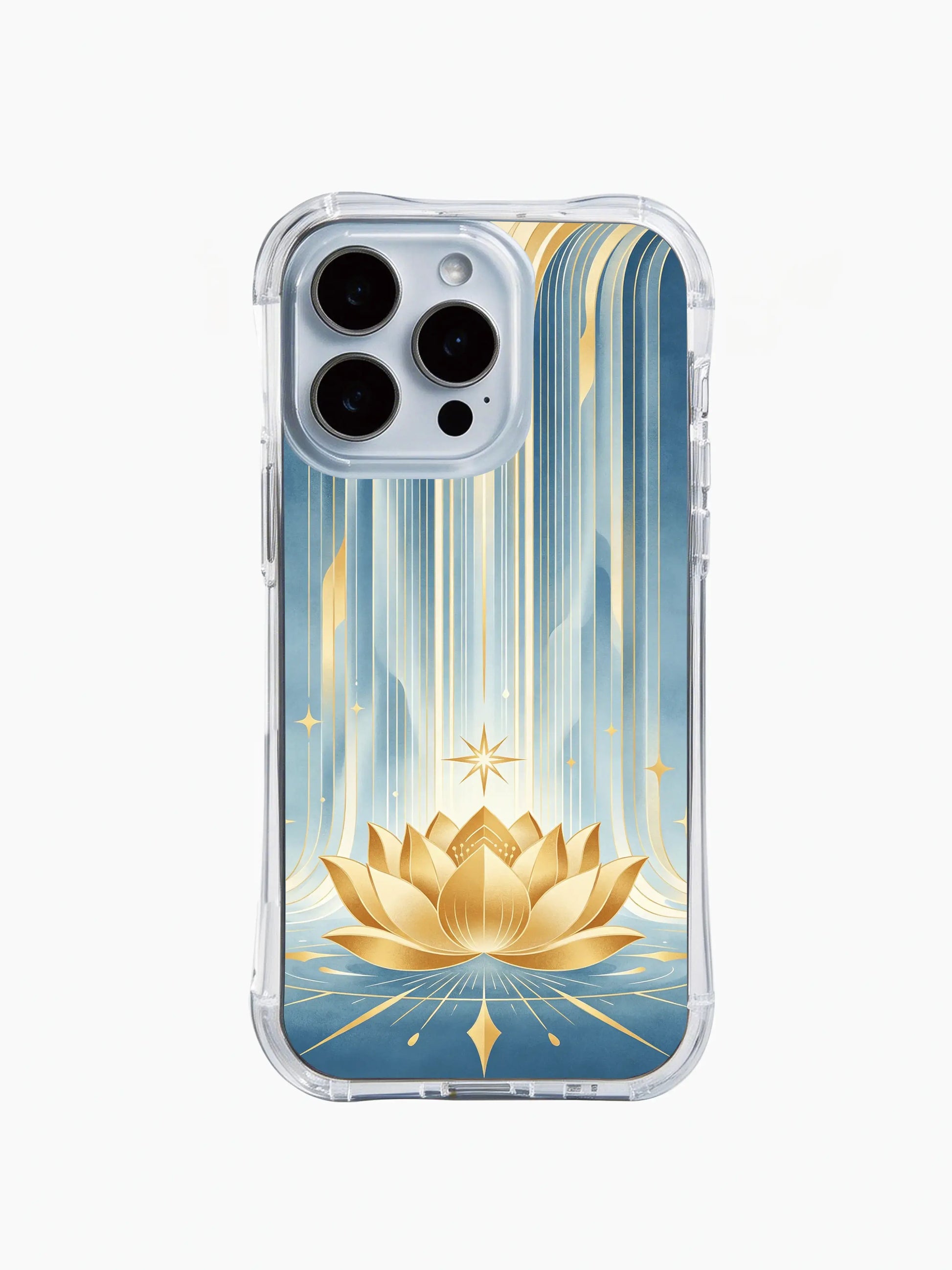 PhoneCasing iPhone 15 Case sacred geometry abundance phone case with vertical flowing lines