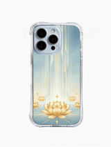 iPhone 15 case with Selene Thorne fountain geometry artwork