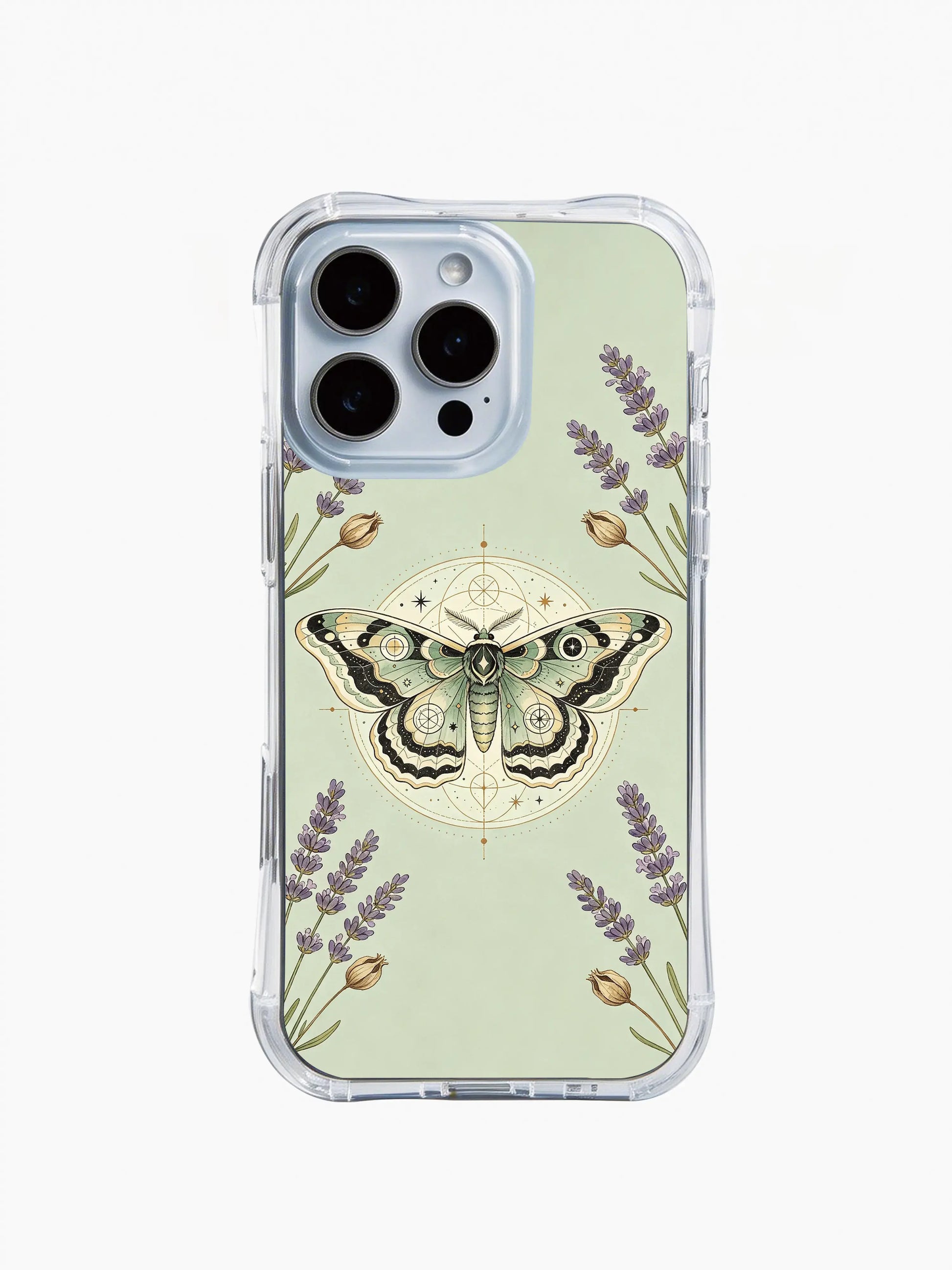 PhoneCasing iPhone 15 Case transformation themed sacred luna moth art print