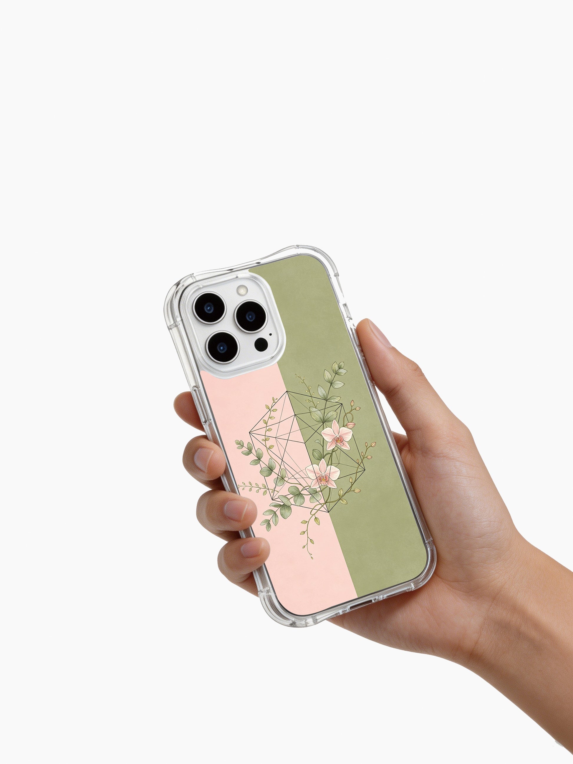 PhoneCasing iPhone 15 Case with unique cosmic botanical cube geometric artwork