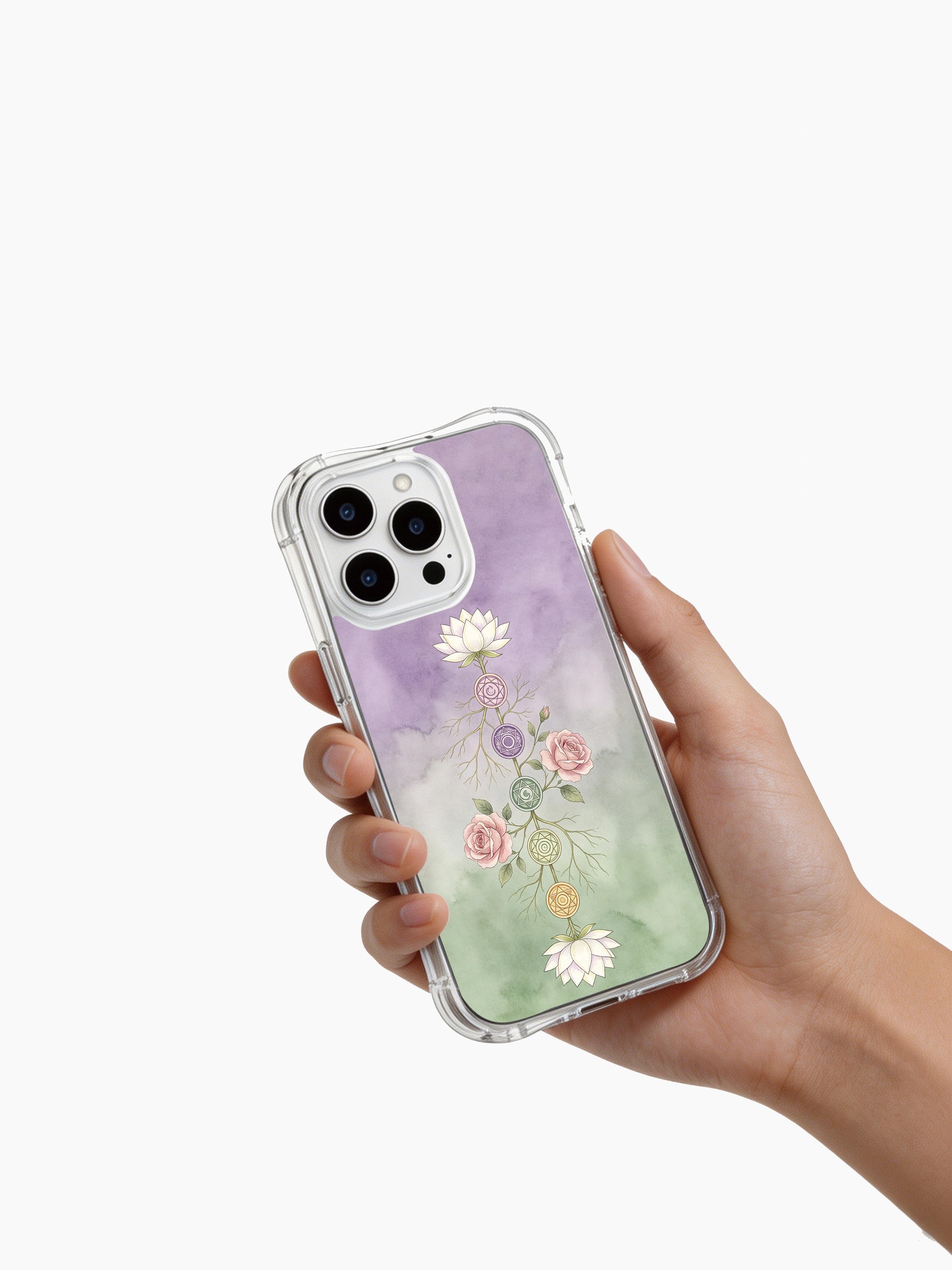 PhoneCasing iPhone 15 Case with unique sacred chakra tree of life artwork
