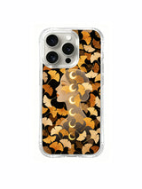 PhoneCasing iPhone 15 pro Case aesthetic ginkgo and moon woman art, an exclusive limited edition design by Elena Rostova.