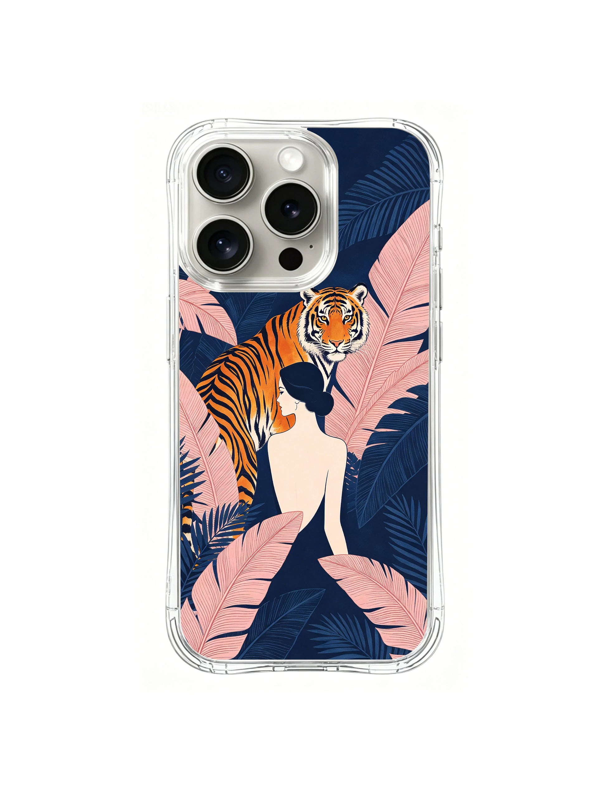 PhoneCasing iPhone 15 Pro Case aesthetic jungle tiger art, exclusive limited edition design by Elena Rostova.