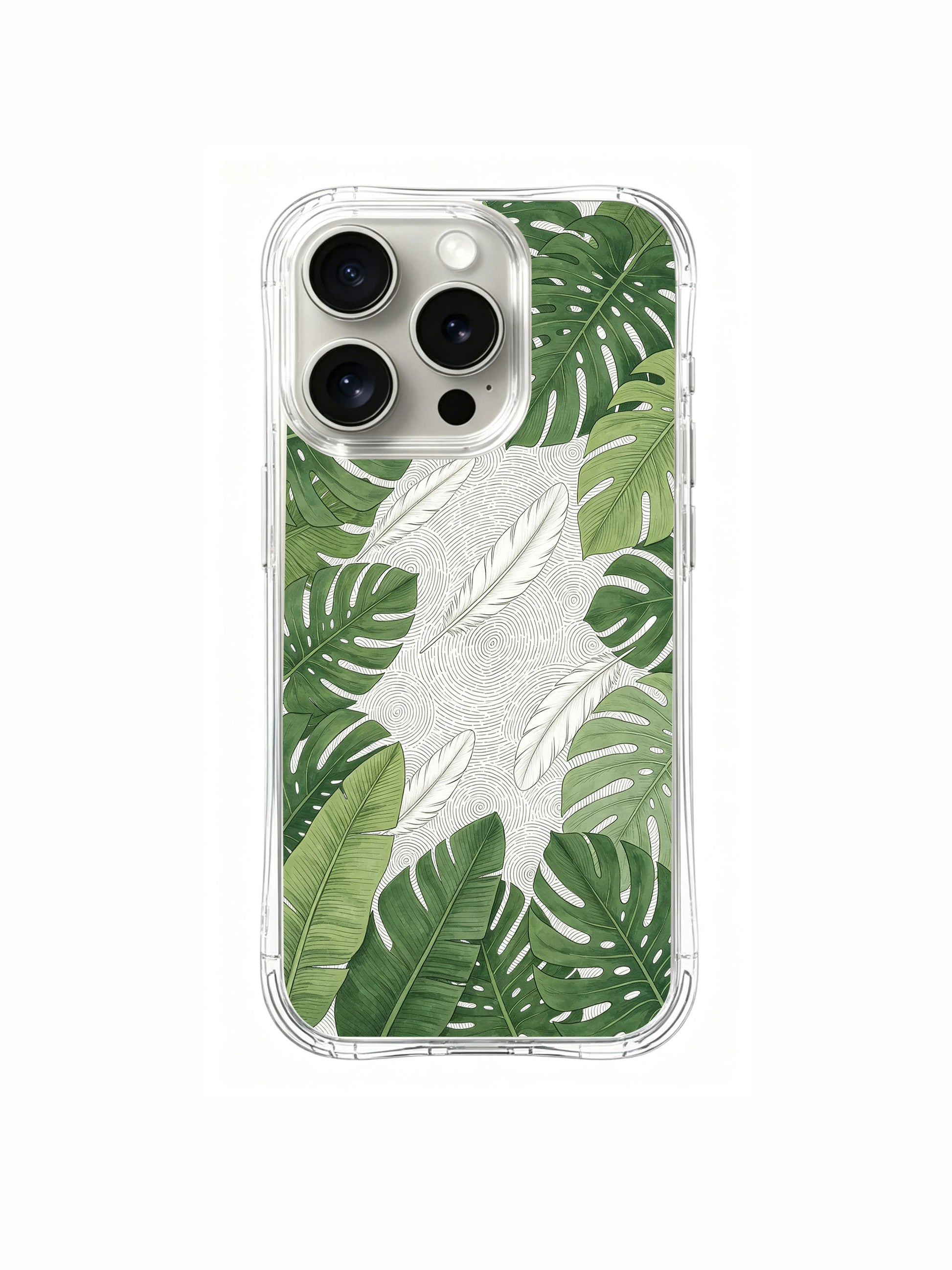 PhoneCasing iPhone 15 Pro Case aesthetic nature monstera design, exclusive limited edition release by Elena Rostova.