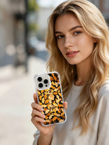 PhoneCasing iPhone 15 pro Case made in California, featuring Elena Rostova’s sophisticated ginkgo and moon design.